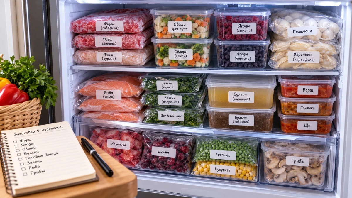 Перестала выбрасывать продукты из морозилки: как организовать запасы, чтобы всё было на виду