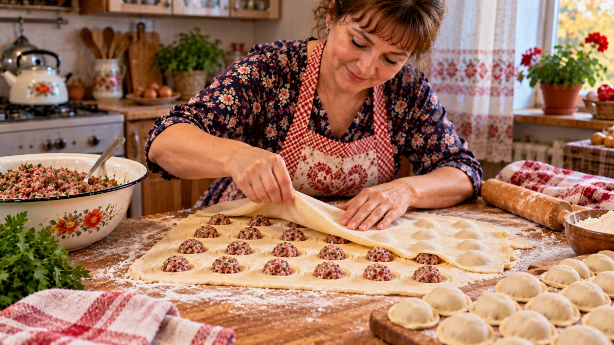 Форма для пельменей больше не нужна: леплю сотню с помощью предмета, который найдётся на любой кухне