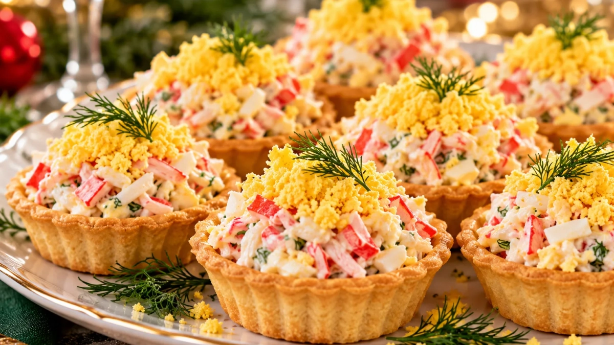 Салаты в прошлом: готовлю хрустящие волованы с крабовой начинкой — вкуснее «Мимозы» и красивее на столе