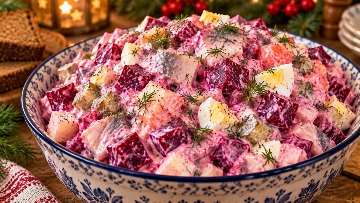 Финский салат «Росоли» с селёдкой — нежнее винегрета и вкуснее «Шубы»: готовлю каждую неделю, и не надоедает