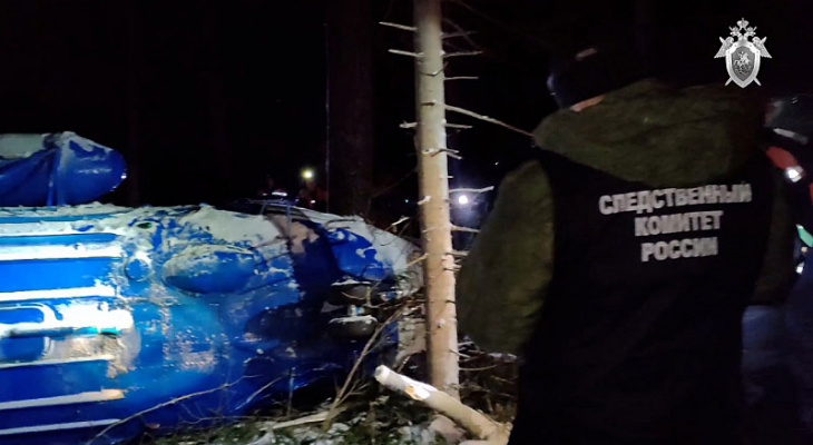 Появилось видео после крушения вертолета: судно разбилось вблизи Кировской области