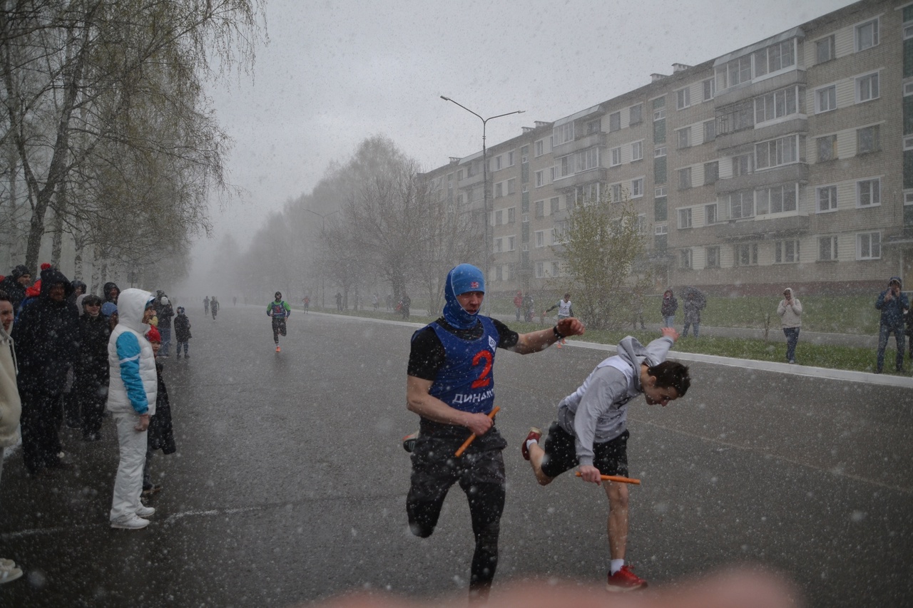 Снежный финиш: чепчане поучаствовали в эстафете приуроченной к Дню Победы