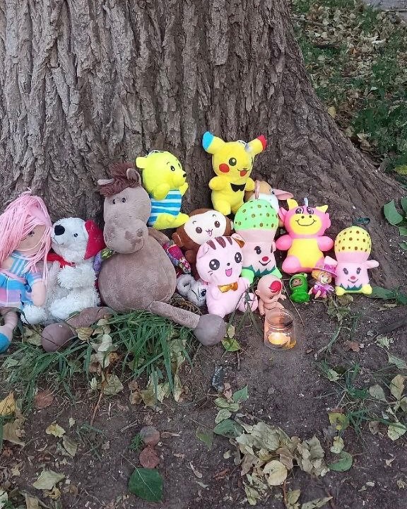 Чепчане несут игрушки к месту гибели 5-летней девочки