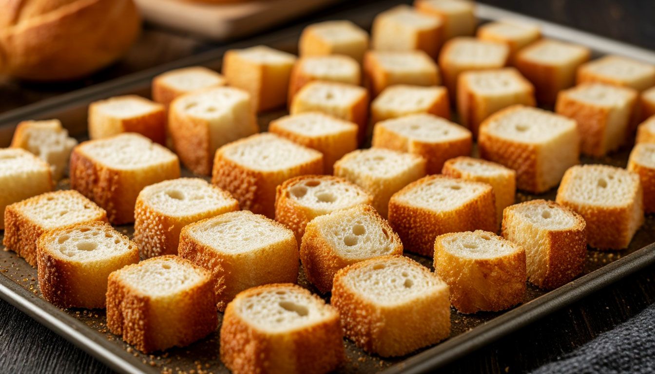 Батон вчерашний, вкус космический: секрет идеальных домашних крутонов - запишите рецепт